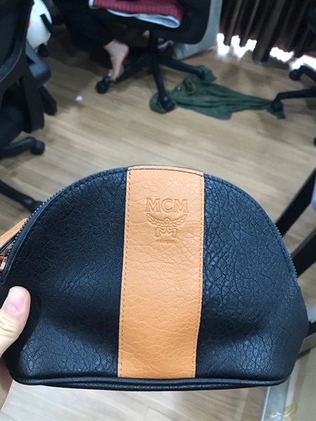 Túi MCM Đựng Mỹ phẩm Nâu Vàng bò+