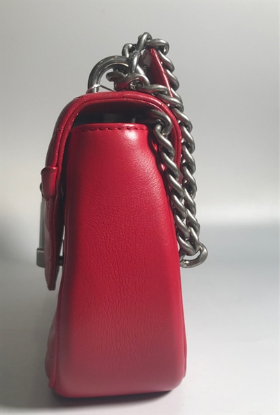 Túi Lv đỏ chữ bạc hình chữ nhật KG+