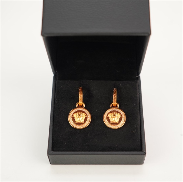 Bông tai Versace đồng xu vàng KG+