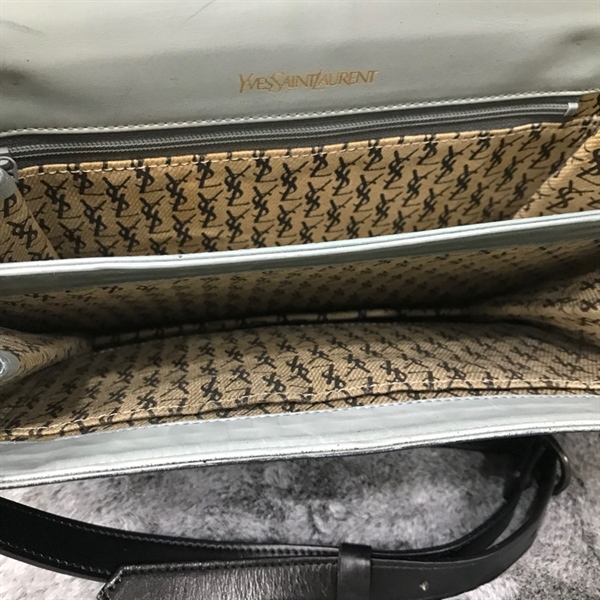 Túi Xách YSL Croc Đen KG+