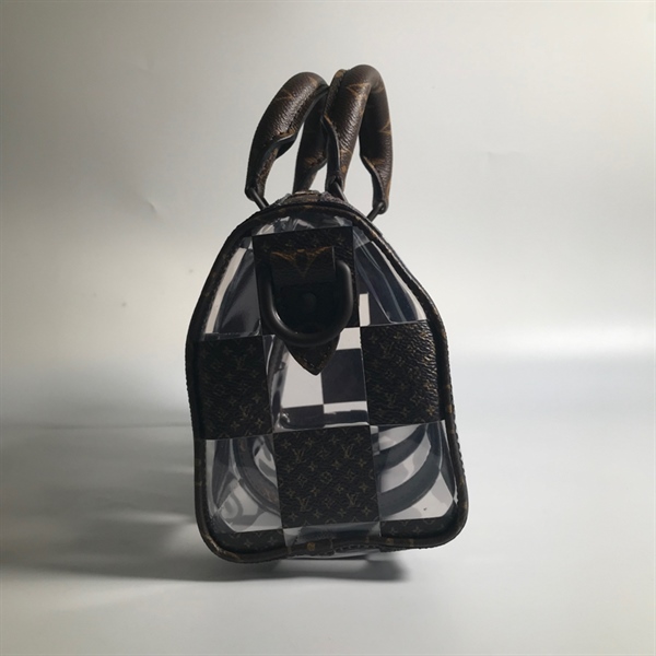 Túi LV Đen Ô vuông trắng trong KG+