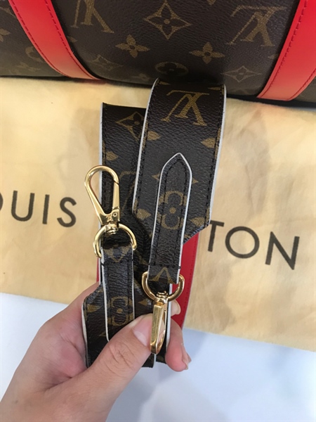 Túi LV du lịch quai đỏ +