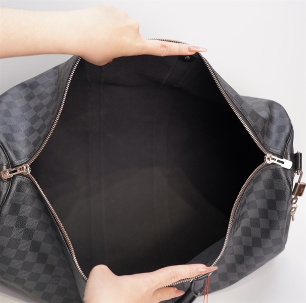 Túi LV keepall ô vuông xanh đen sz 55cm TB+