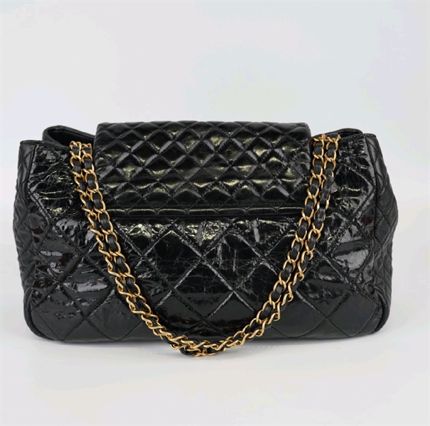 Túi Chanel đen khóa vuông giả cổ KG+