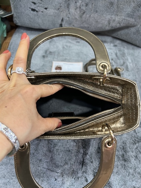 Túi Dior Lady bạc đồng +