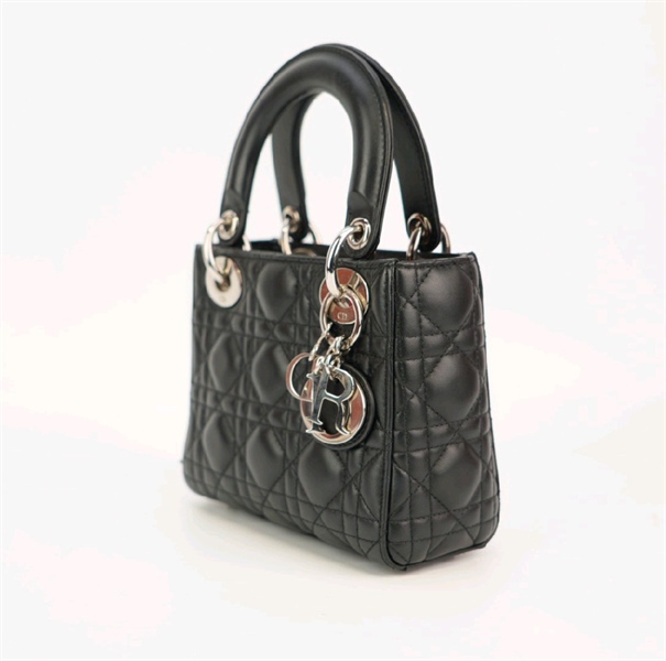 Túi Dior Lady đen size mini KG+