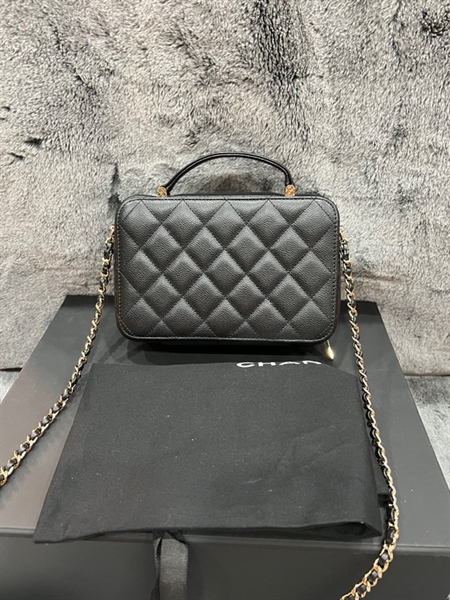Túi Chanel hộp vuông đen+