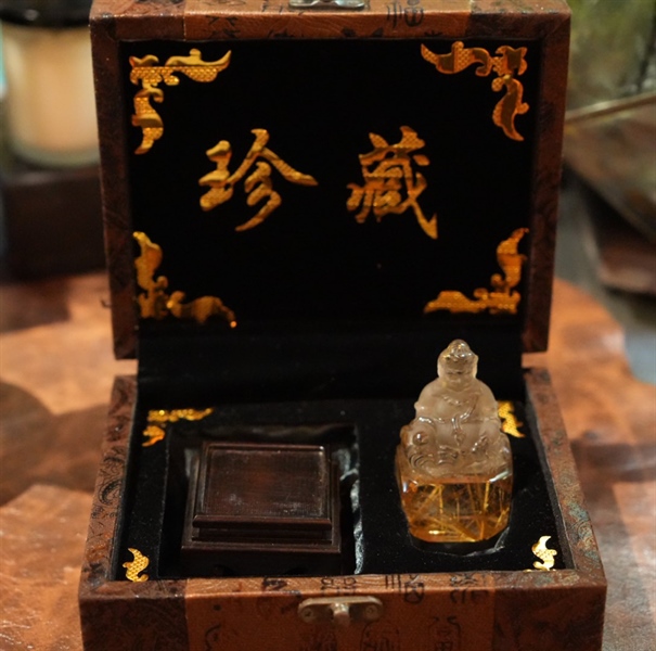 Ấn Hoàng Tài Bảo Thiên thạch anh tóc vàng +