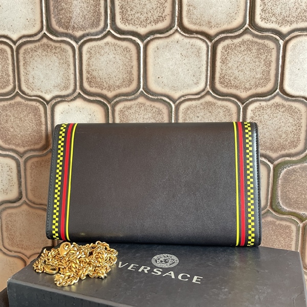 Túi Versace Đen Chữ Hồng+