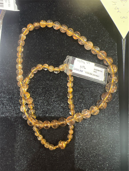 Vòng chuỗi thạch anh tóc vàng 297967(77 hạt)+
