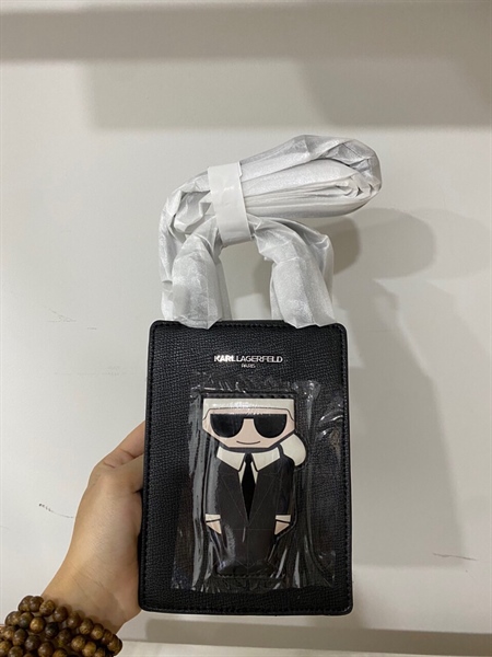 Túi Đứng Karl Lagerfeld Đen HÌnh Người KG+