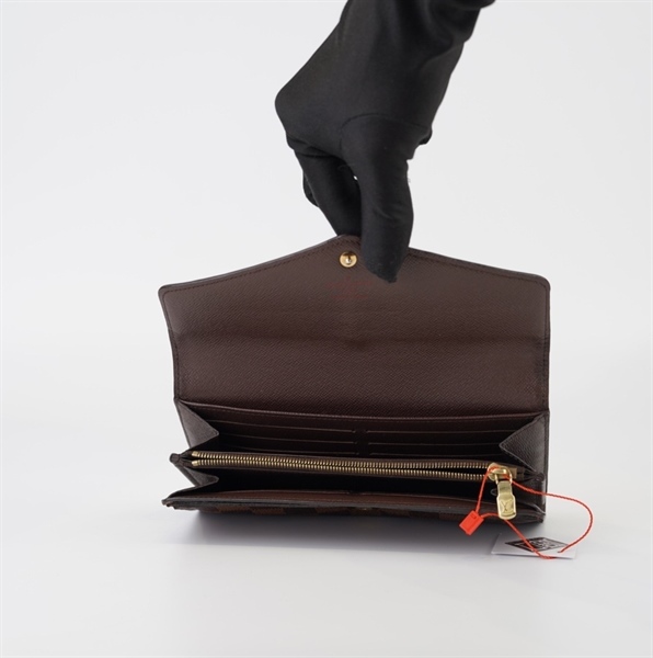 Ví LV dài ô vuông nâu KG+