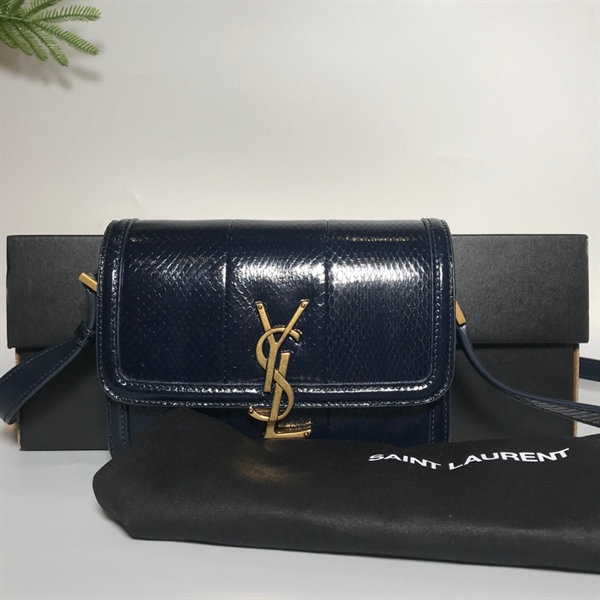 Túi YSL da trăn xanh đen KG+