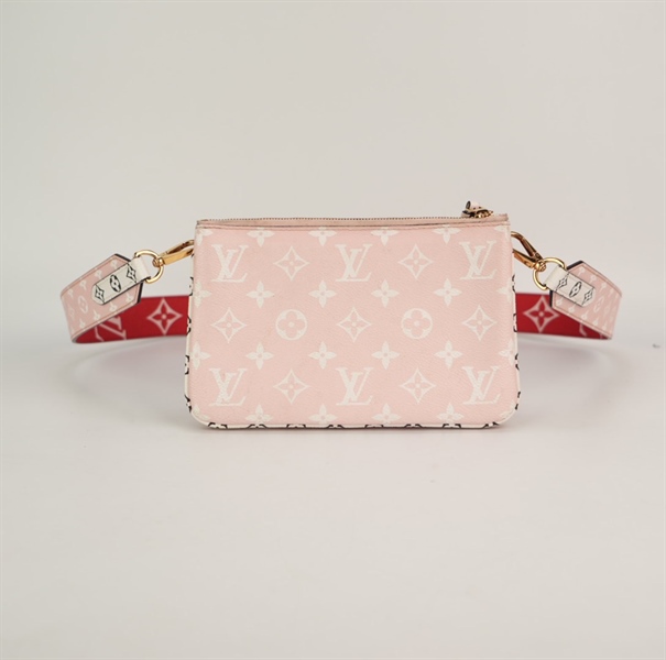 Túi LV màu đỏ in logo size 18 +