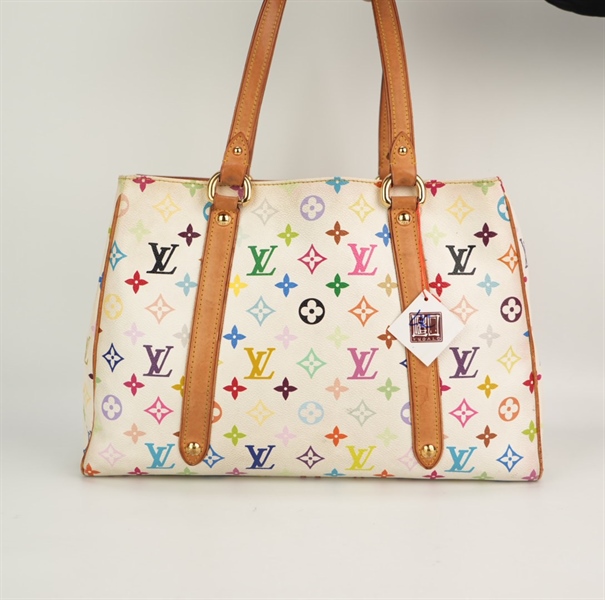 Túi LV tote trắng hoa màu size 38 KG+