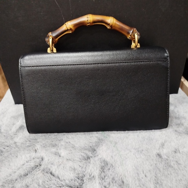 Túi xách GG đen quai trúc size 23cm++