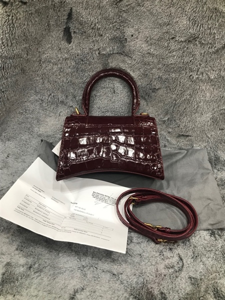 Túi Balenciaga Hourglass đỏ đô KG+