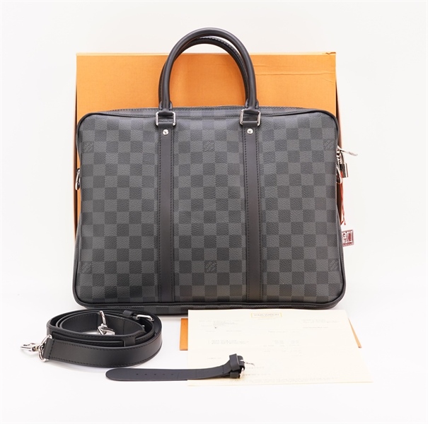 Túi LV ô vuông đen kèm ổ khoá size 35cm KG+