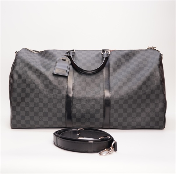 Túi LV keepall ô vuông xanh đen sz 55cm TB+