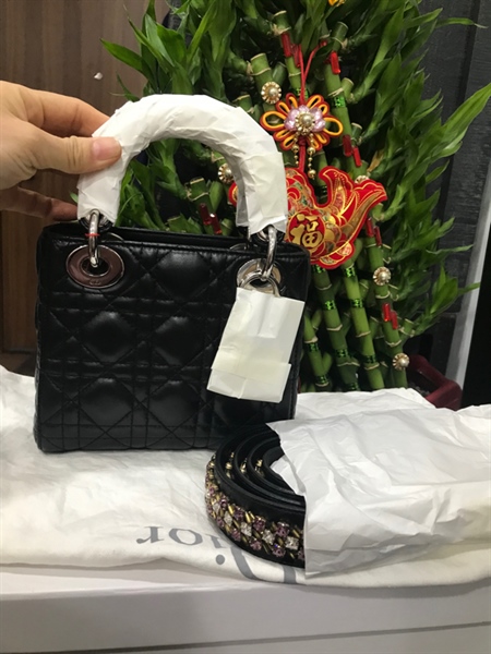 Túi Lady Dior Đen+