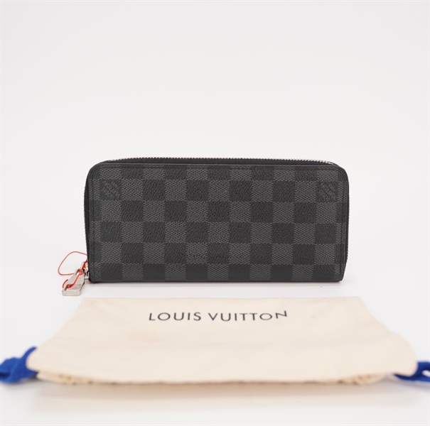 Ví LV ô vuông xanh đen +