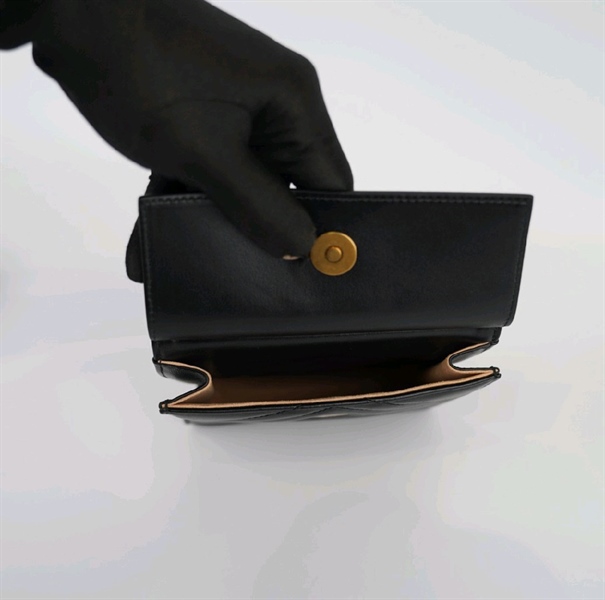 Túi GG đeo chéo + clutch màu đen KG+