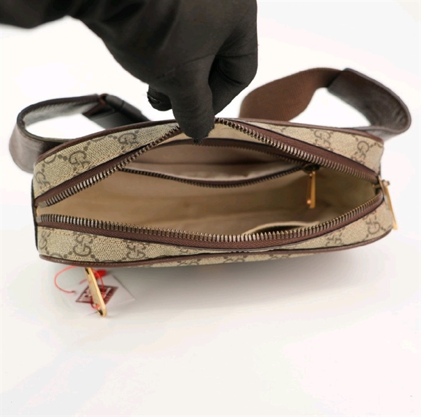Túi GG viền nâu phối 3 sọc KG+