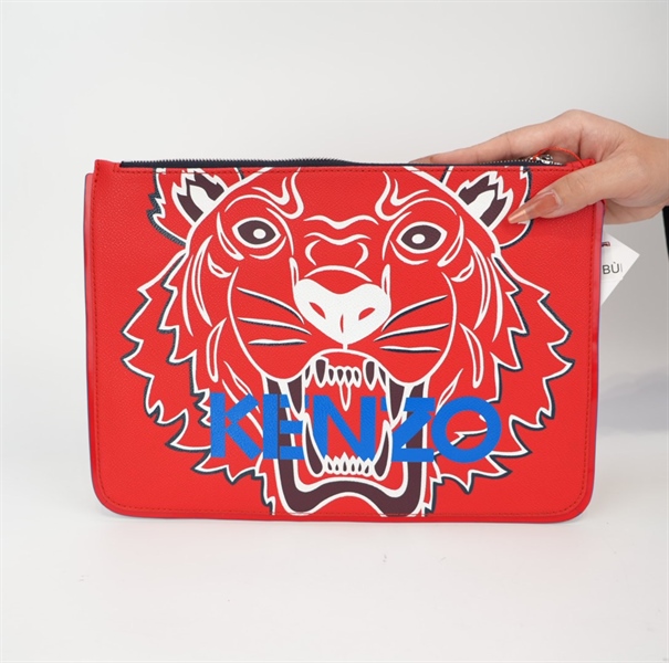 Túi Kenzo đỏ in đầu hổ TB +