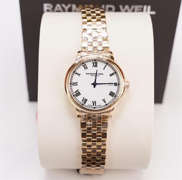 Đồng hồ Raymond Weil tròn dây vàng KG+