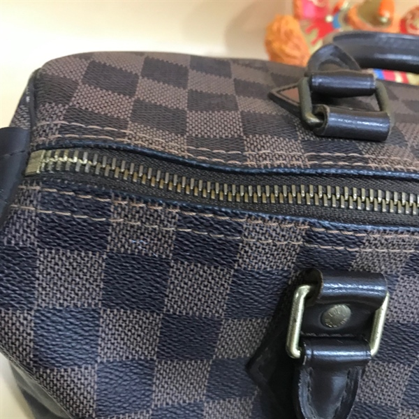 Túi LV Speedy Ô Vuông Nâu+