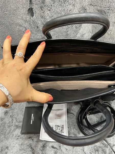 Túi YSL đen da cros size 29 KG+