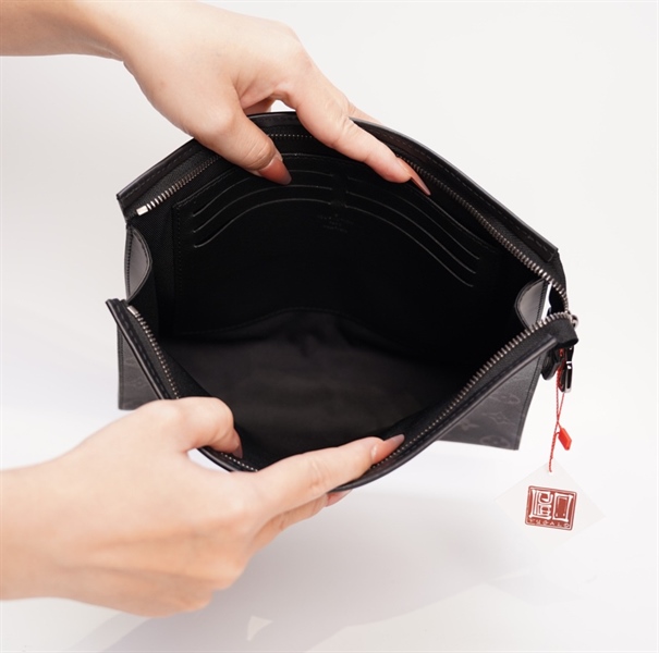 Túi LV hoa xanh đen TB+