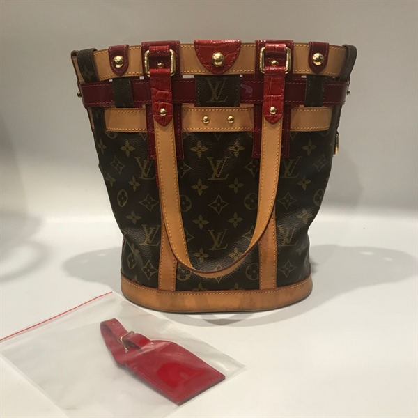 Túi LV Bucket hoa nâu KG+