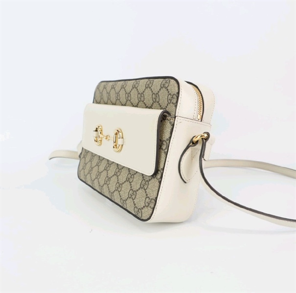 Túi GG chữ nhật xám phối trắng sz 20cm KG+