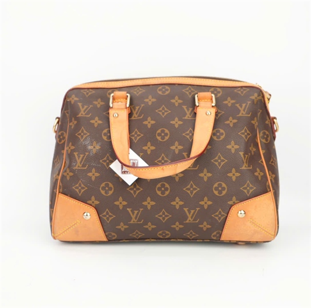 Túi LV hoa nâu phối da size 25 ++