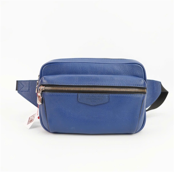 Túi LV màu xanh dương vân nhám size 20 +