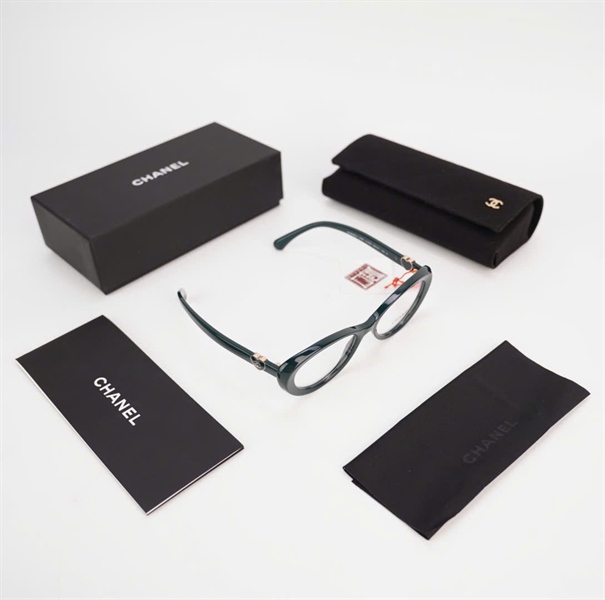 Kính Chanel xanh lá đậm OCH3466 KG+