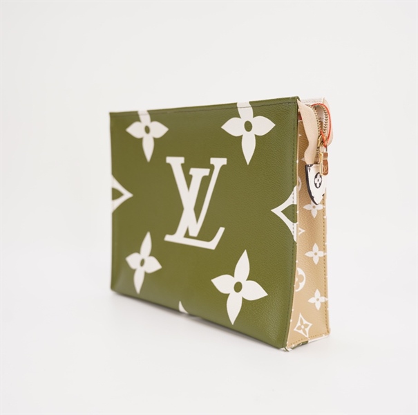 Túi LV clutch trắng xanh +