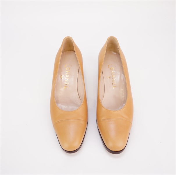 Giày Chanel màu nude sz6 cao 5p KG+