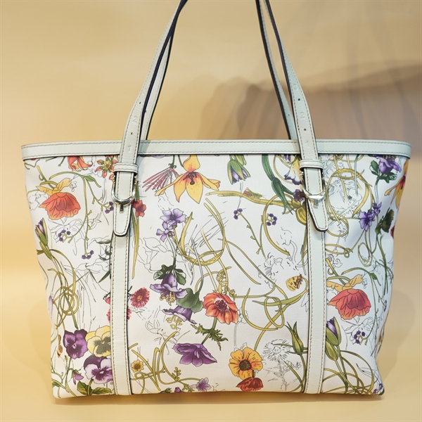 Túi tote GG trắng hoa lá KG+