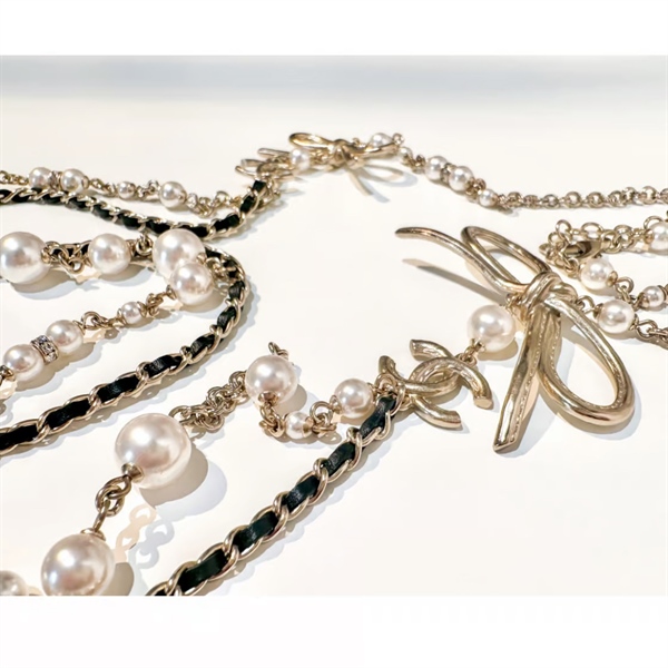 Dây chuyền CC ngọc trai nơ nhỏ KG+
