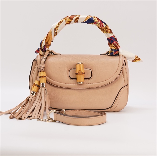 Túi GG màu nude quai trúc KG+