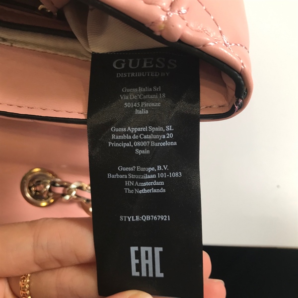 Túi Guess hồng phấn KG+