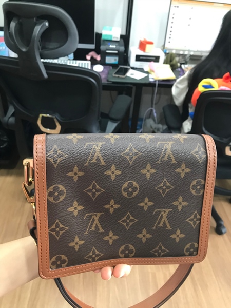 Túi LV Dolphine Nâu Vàng phối nâu đậm+