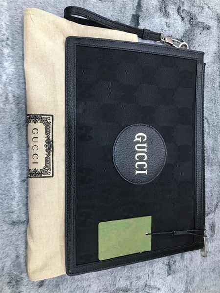 Túi Clutch GG Đen Chữ+