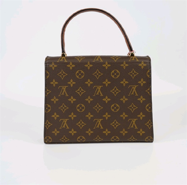 Túi LV handle hoa nâu KG+