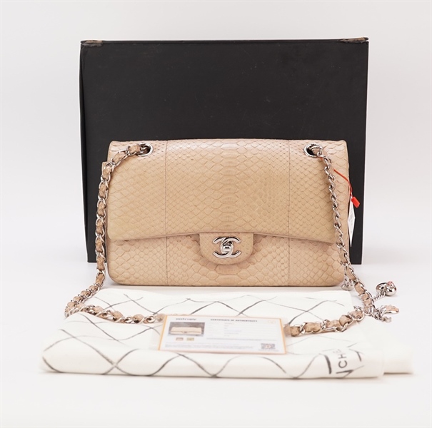 Túi Chanel da trăn màu vàng size 25cm KG+