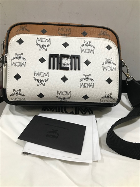 Túi Đeo Chéo MCM VÀng Trắng KG+