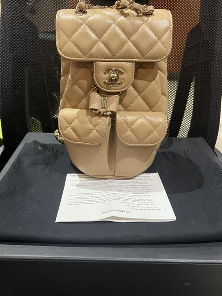 Balo Chanel mini màu nude