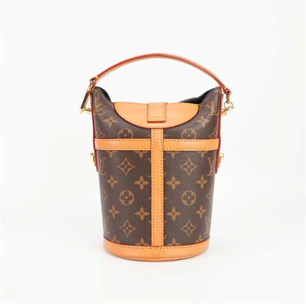 Túi LV duffle hoa nâu sz 14cm KG+